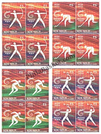 #FS1566-Xix Common Wealth Games ( With ? Sign )- FullSheet (Set of 4) India MNH - 2010