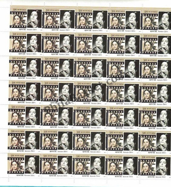 #FS1599-Legendary Heroines of Indian Cinema - Meena Kumari, Nutan,Leela,Savitri ,Kanan,Devika- FullSheet (Set of 6) India MNH - 2011