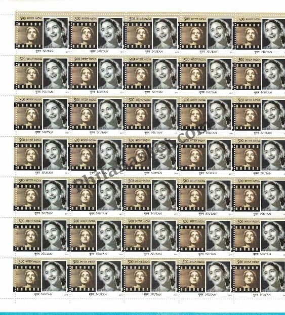#FS1599-Legendary Heroines of Indian Cinema - Meena Kumari, Nutan,Leela,Savitri ,Kanan,Devika- FullSheet (Set of 6) India MNH - 2011