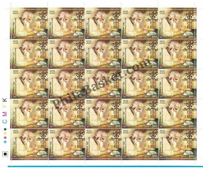 #FS1604-Rabindranath Tagore- FullSheet (Set of 2) India MNH - 2011