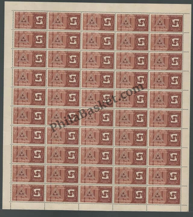 #FS162-International Labour Organization- FullSheet  India MNH - 1969