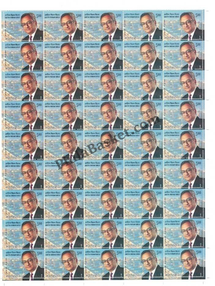 #FS1673-Aditya Vikram Birla- FullSheet India MNH - 2013