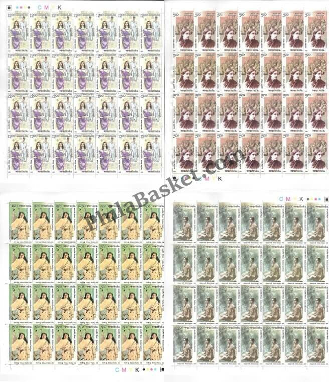 #FS1918-Indian Fashion - Sari in Myriad Forms - Series 2- FullSheet (Set of 4) India MNH - 2019