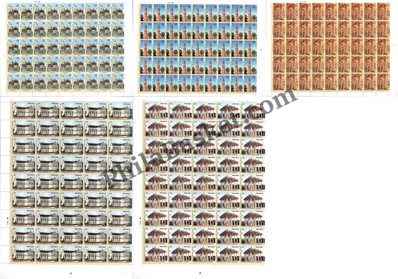 #FS1950-UNESCO World Cultural Sites in India - 3- FullSheet India MNH - 2020