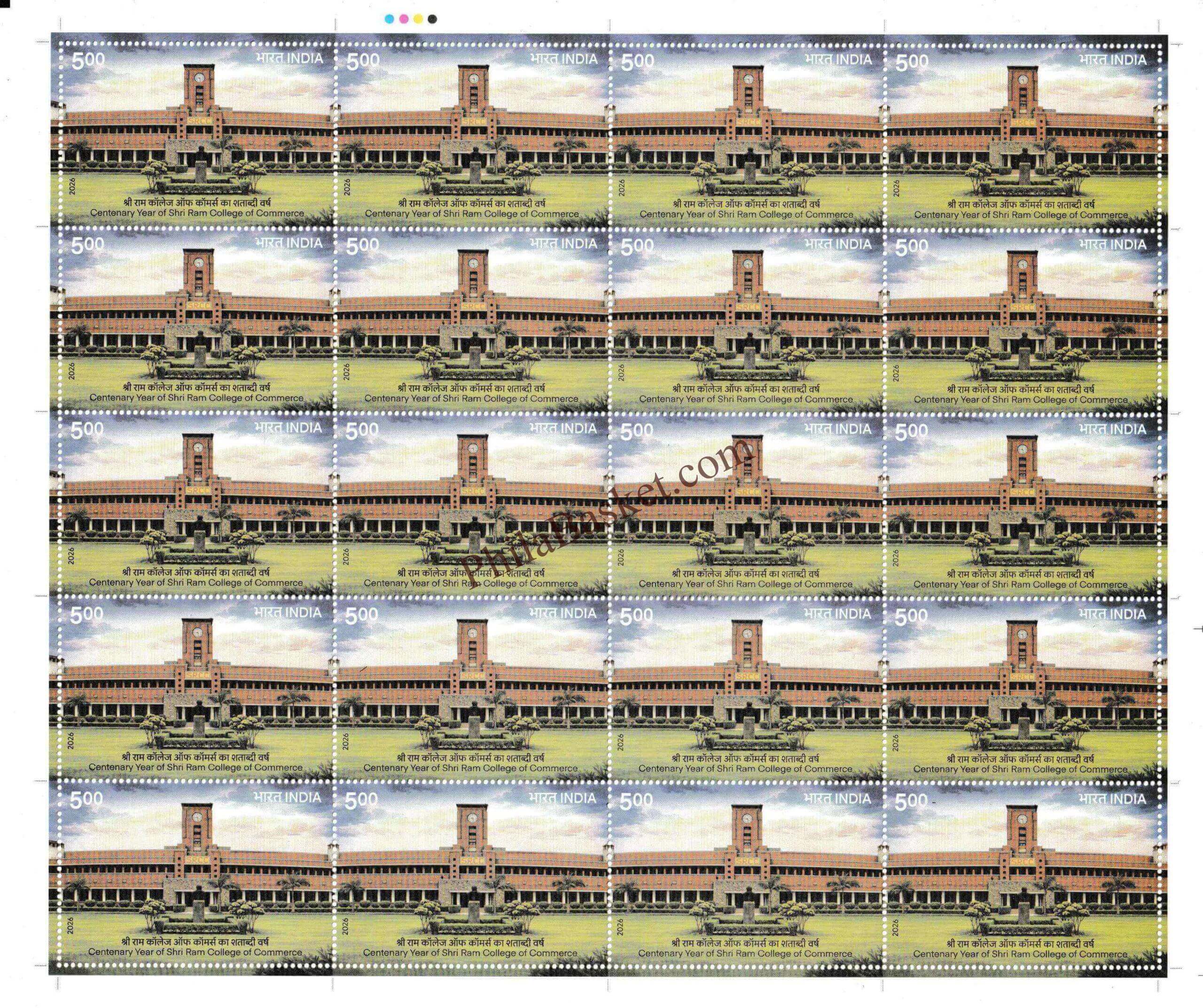 #FS2169 - Centenary Year of Shri Ram College of Commerce - Fullsheet - India MNH - 25 Apr 2026