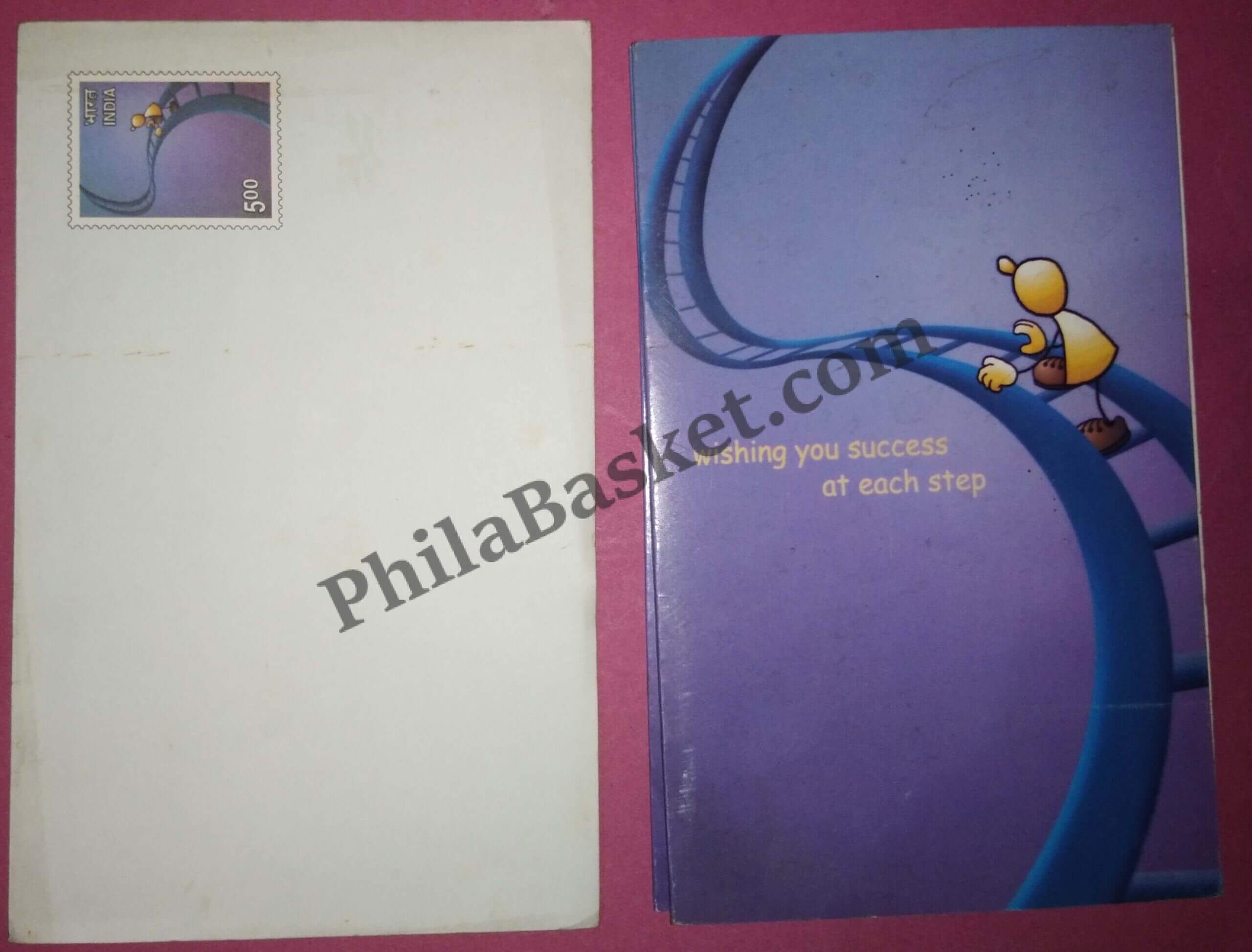 #GS215 - Best of Luck - 5 Rs Envelop With Card - General Purpose - Greeting Card India - 11th Series (46 Cards) - 18 Oct 2002