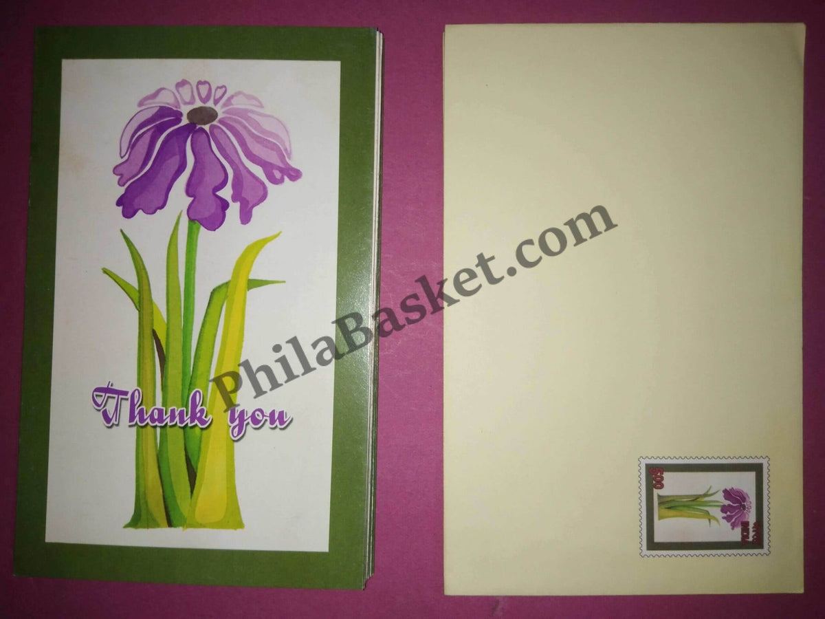 #GS218 - Thank You - 5 Rs Envelop With Card - General Purpose - Greeting Card India - 11th Series (46 Cards) - 18 Oct 2002