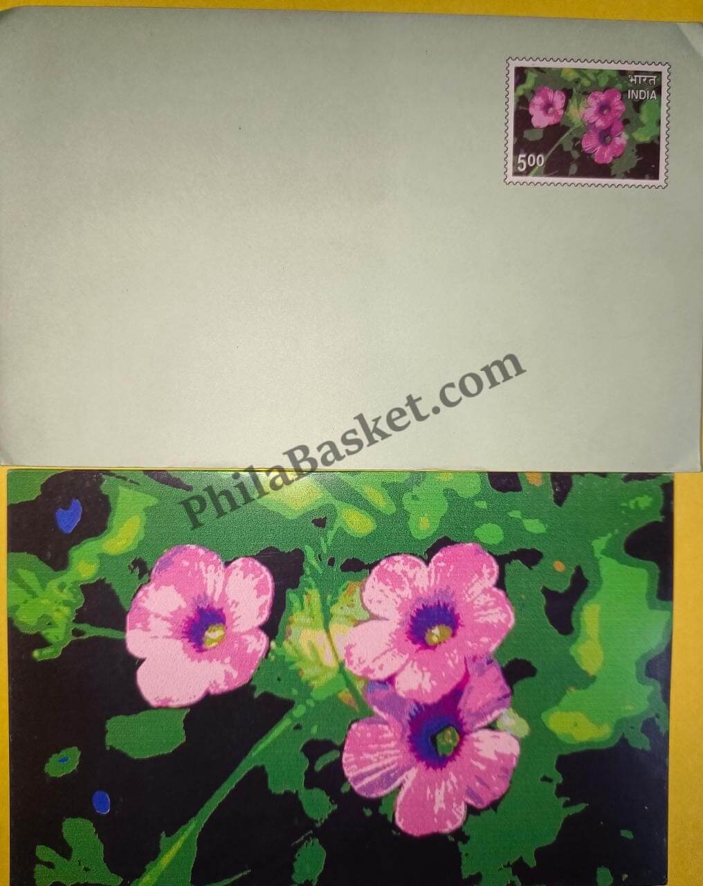 #GS228 - New Year - 5 Rs Envelop With Card - New Year - Greeting Card India - 11th Series (46 Cards) - 18 Oct 2002