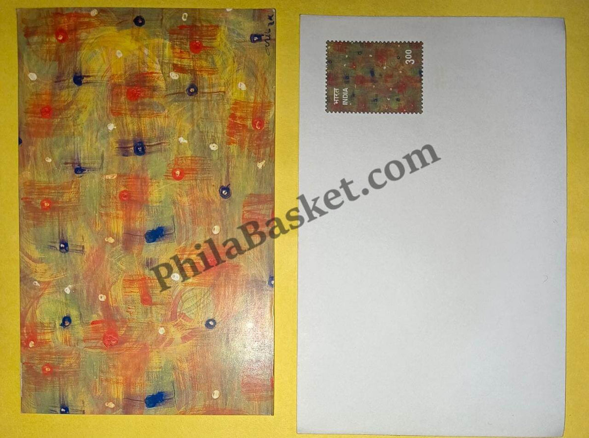 #GS24 - Patterns in Colour - 3 Rs Envelop With Card - Diwali - Greeting Card India - 1st Series (32 Cards) - 6 Sep 2000