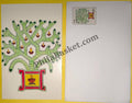 #GS25 - Tree with Lamps - 3 Rs Envelop With Card - Diwali - Greeting Card India - 1st Series (32 Cards) - 6 Sep 2000