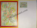 #GS27 - Profusion of Flowers - 3 Rs Envelop With Card - Diwali - Greeting Card India - 1st Series (32 Cards) - 6 Sep 2000
