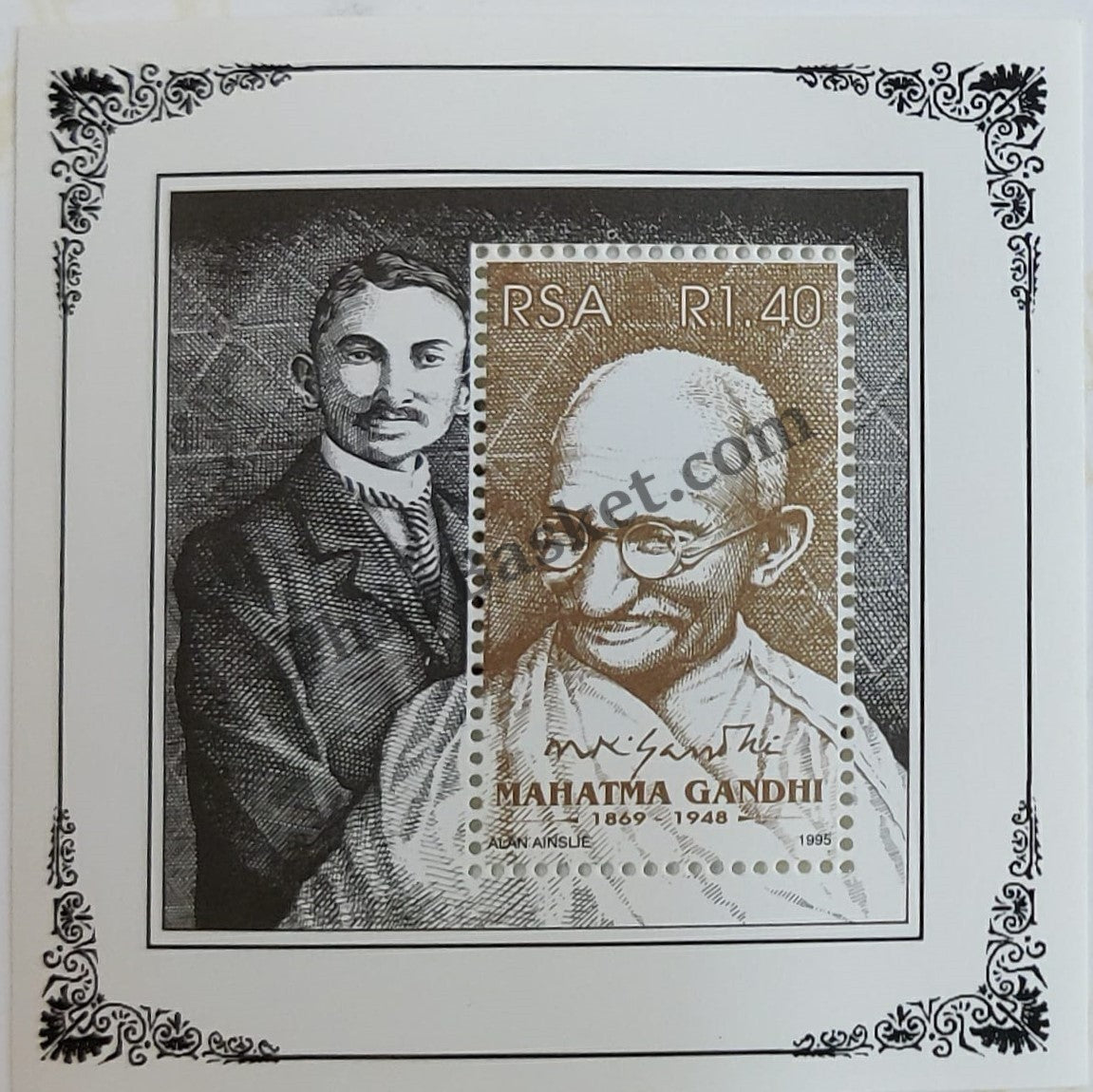 #JS10 - South Africa Gandhi India Joint Issue - Miniature Sheet 2 - South Africa - 02 Oct 1995