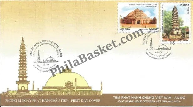 #JS130 - Vietnam India Joint Issue - Stamp First Day Cover - Vietnam - 25 Jan 2018