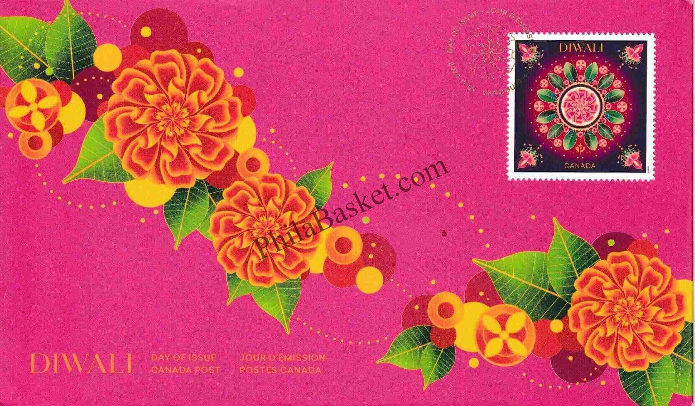 #JS222 - Diwali - Festival of Light - First Day Cover - Canada - 09 Nov 2023