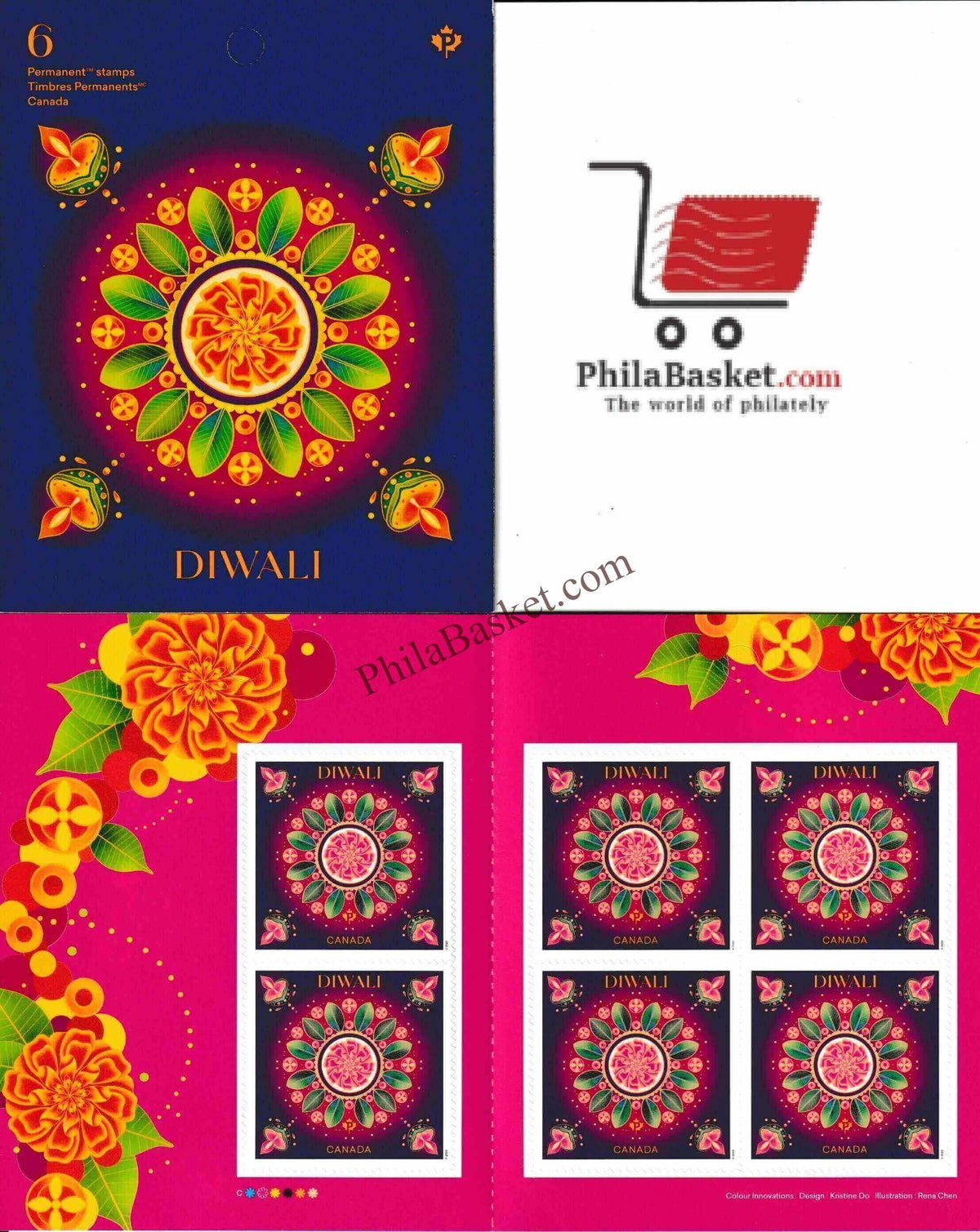 #JS223 - Diwali - Festival of Light - Stamp Booklet - Stamp - Canada - 09 Nov 2023
