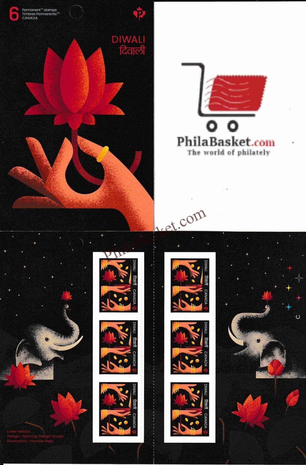 #JS225 - Diwali - Festival of Light - Stamp Booklet - Stamp - Canada - 14 Oct 2024