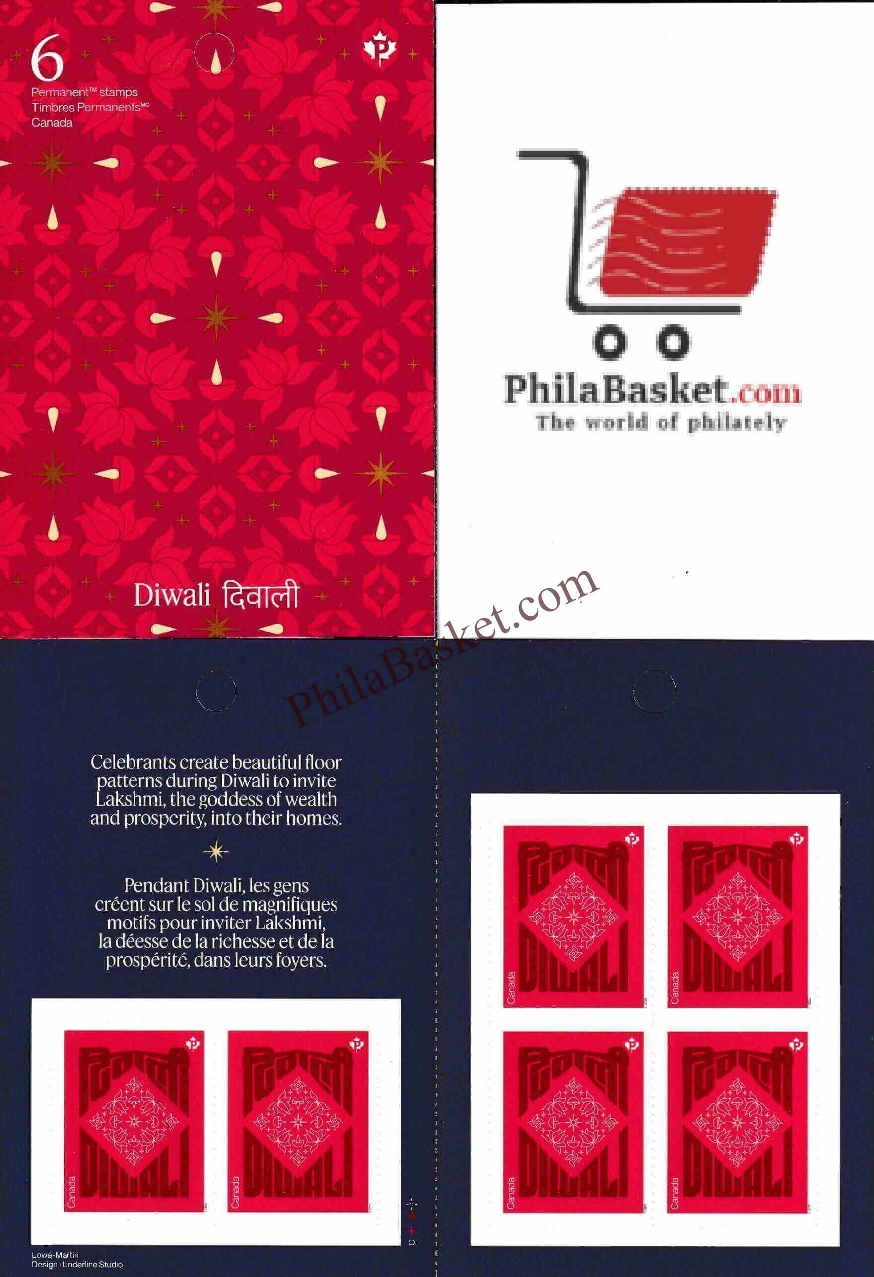#JS227 - Diwali - Festival of Light - Stamp Booklet - Stamp - Canada - 20 Oct 2025