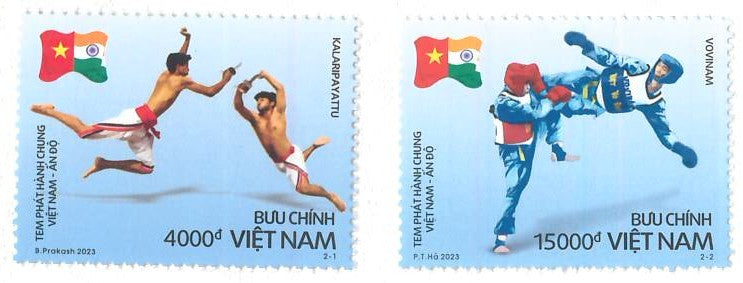 #JS231 - 50 Years of Establishment of Diplomatic Relations Between India and Vietnam - Stamp - Vietnam - 16 Oct 2023