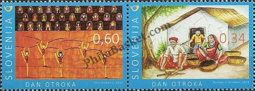 #JS64 - Slovenia India Joint Issue - Stamp - Slovenia -  28 Nov 2014