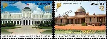 #JS74 - Singapore India Joint Issue - Stamp - Singapore -  24 Nov 2015