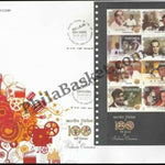 #MS-FDC107 - 100 Years of Indian Cinema ( Set of 6 ) - Miniature Sheet First Day Cover (MSFDC) - 03-May-13