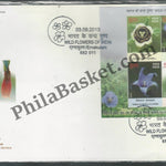#MS-FDC109 - Wild Flowers (Set of 3) - Miniature Sheet First Day Cover (MSFDC) - 20-May-13