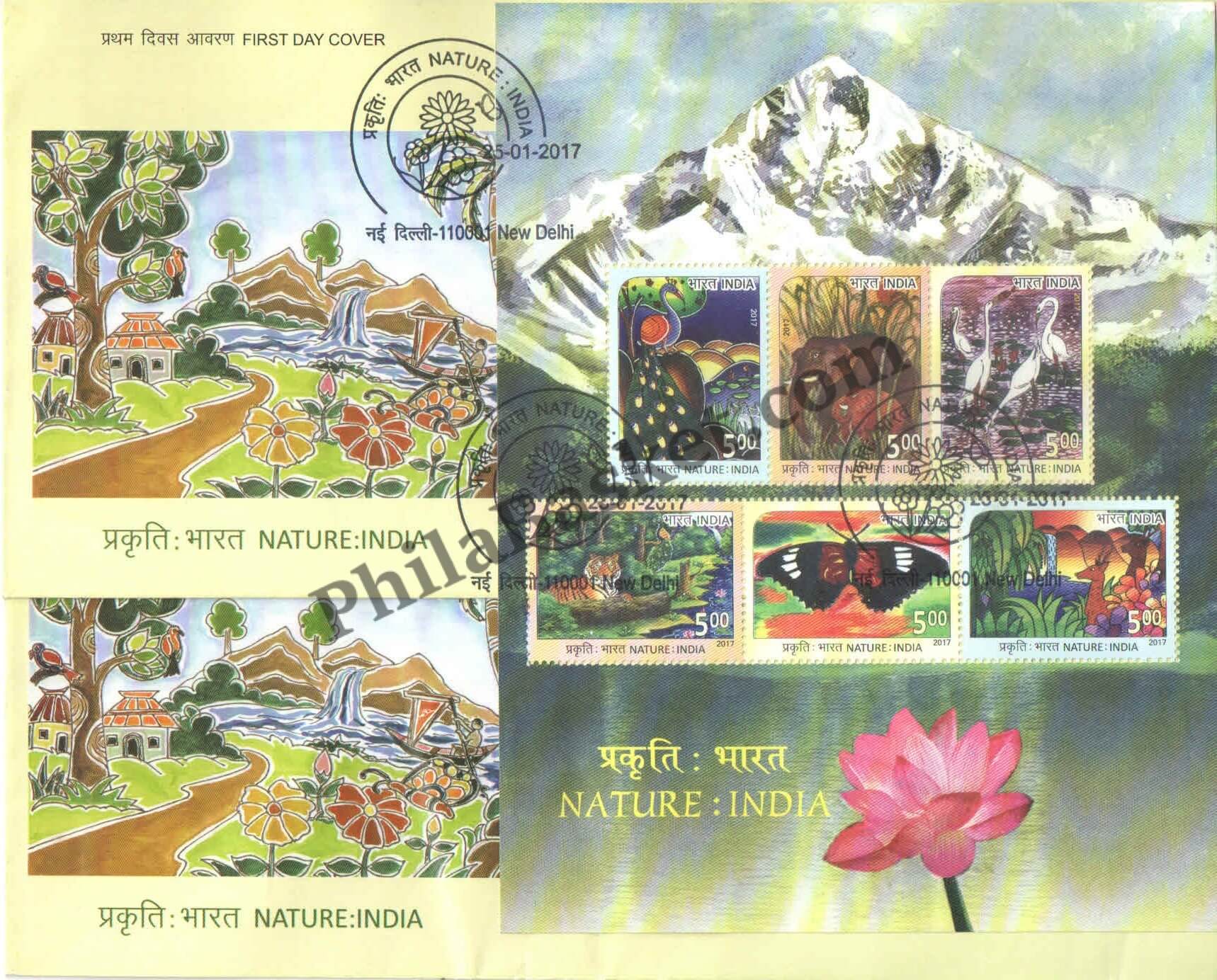 #MS-FDC149 - Nature India - Miniature Sheet First Day Cover (MSFDC) - 25-Jan-17