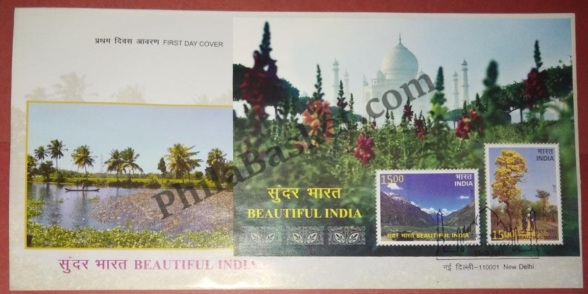 #MS-FDC160 - Beautiful India - Miniature Sheet First Day Cover (MSFDC) - 15-Aug-17