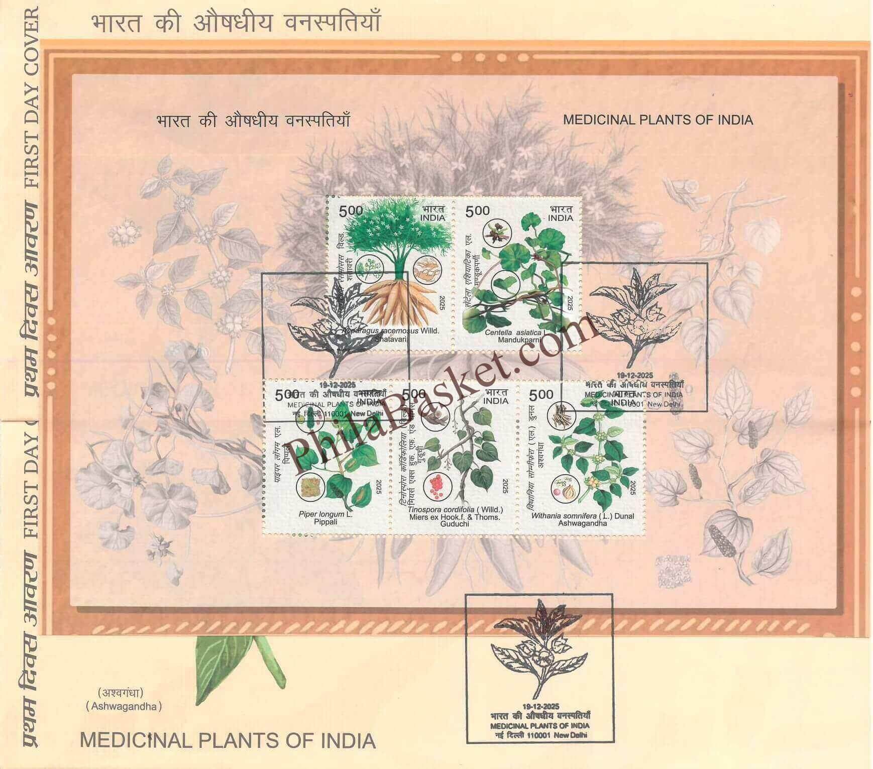 #MS - FDC285 - Medicinal Plant of India - Miniature Sheet First Day Cover (MSFDC) FDC - India - 19 Dec 2025