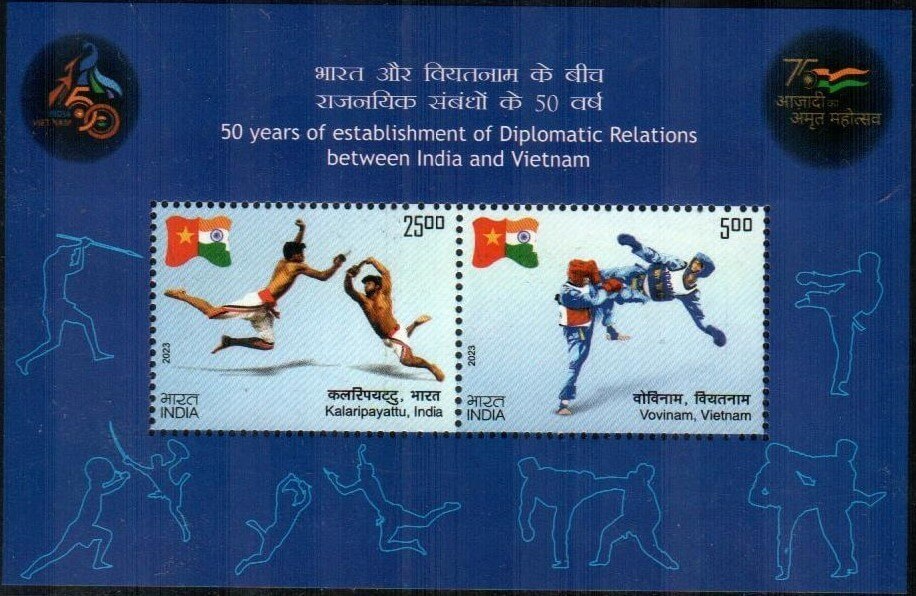 #MS272 - 50 Years of Establishment of Diplomatic Relations Between India and Vietnam - Miniature Sheet MS - MNH - India - 16 Oct 2023