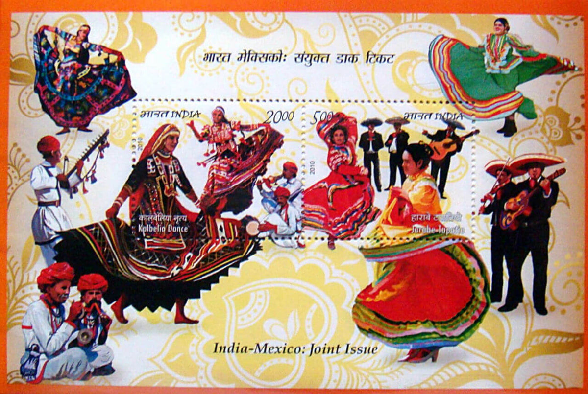 #MS91 - India Mexico Joint Issue - Miniature Sheet MS - MNH - India - 15 Dec 2010