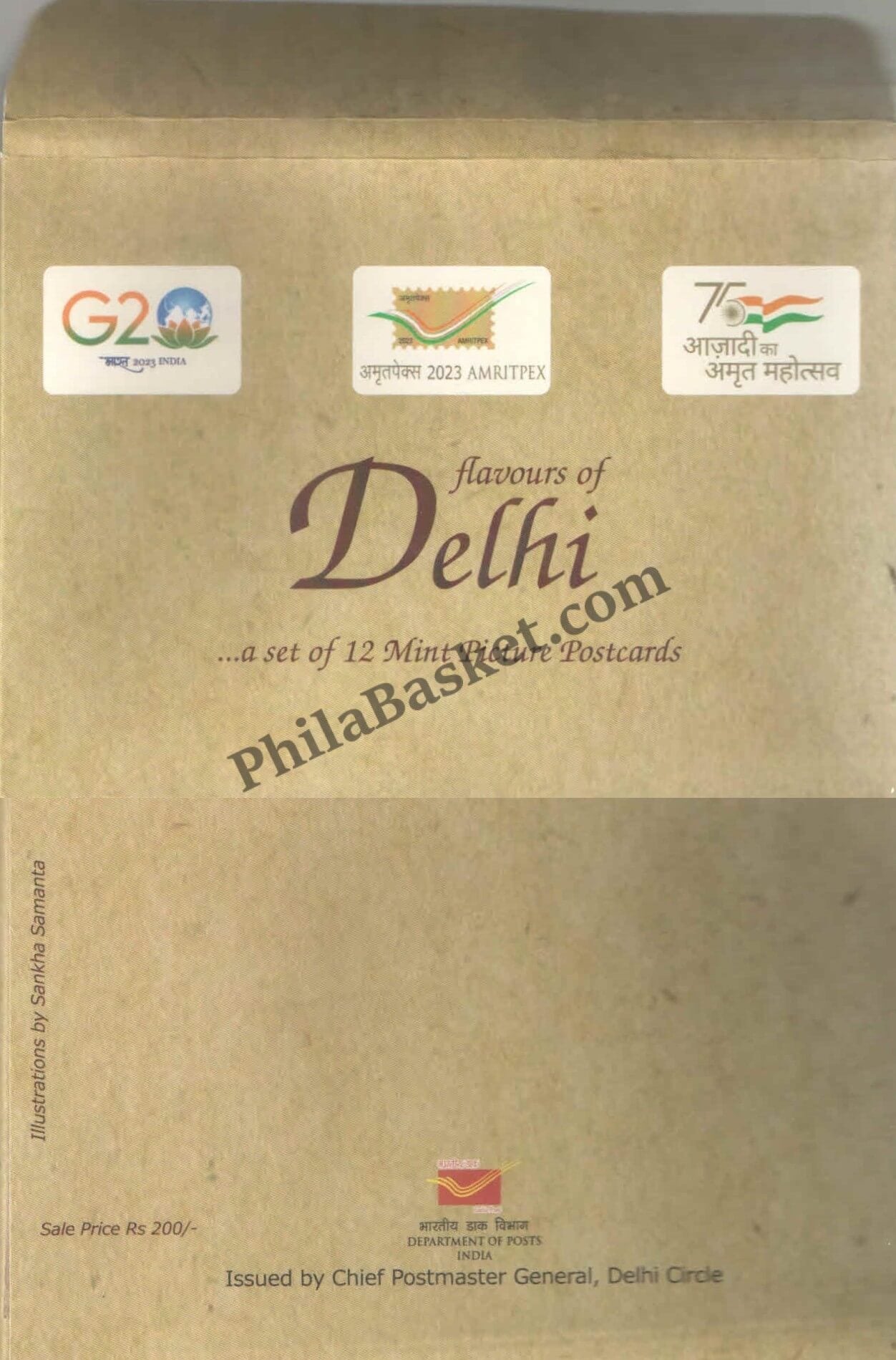 #PC14 - Picture Postcards on Flavours of Delhi (Set of 12) - Amritpex 2023 - India - 2023