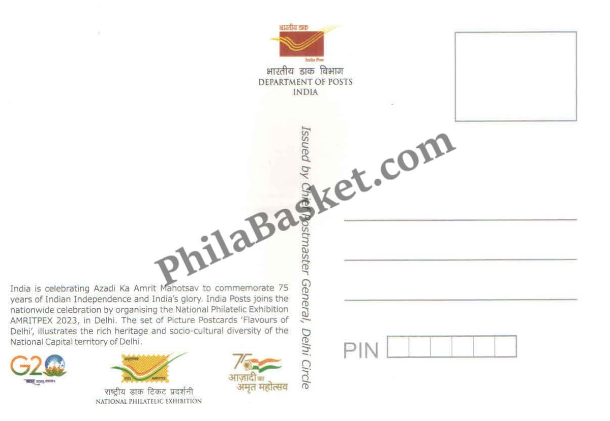 #PC14 - Picture Postcards on Flavours of Delhi (Set of 12) - Amritpex 2023 - India - 2023