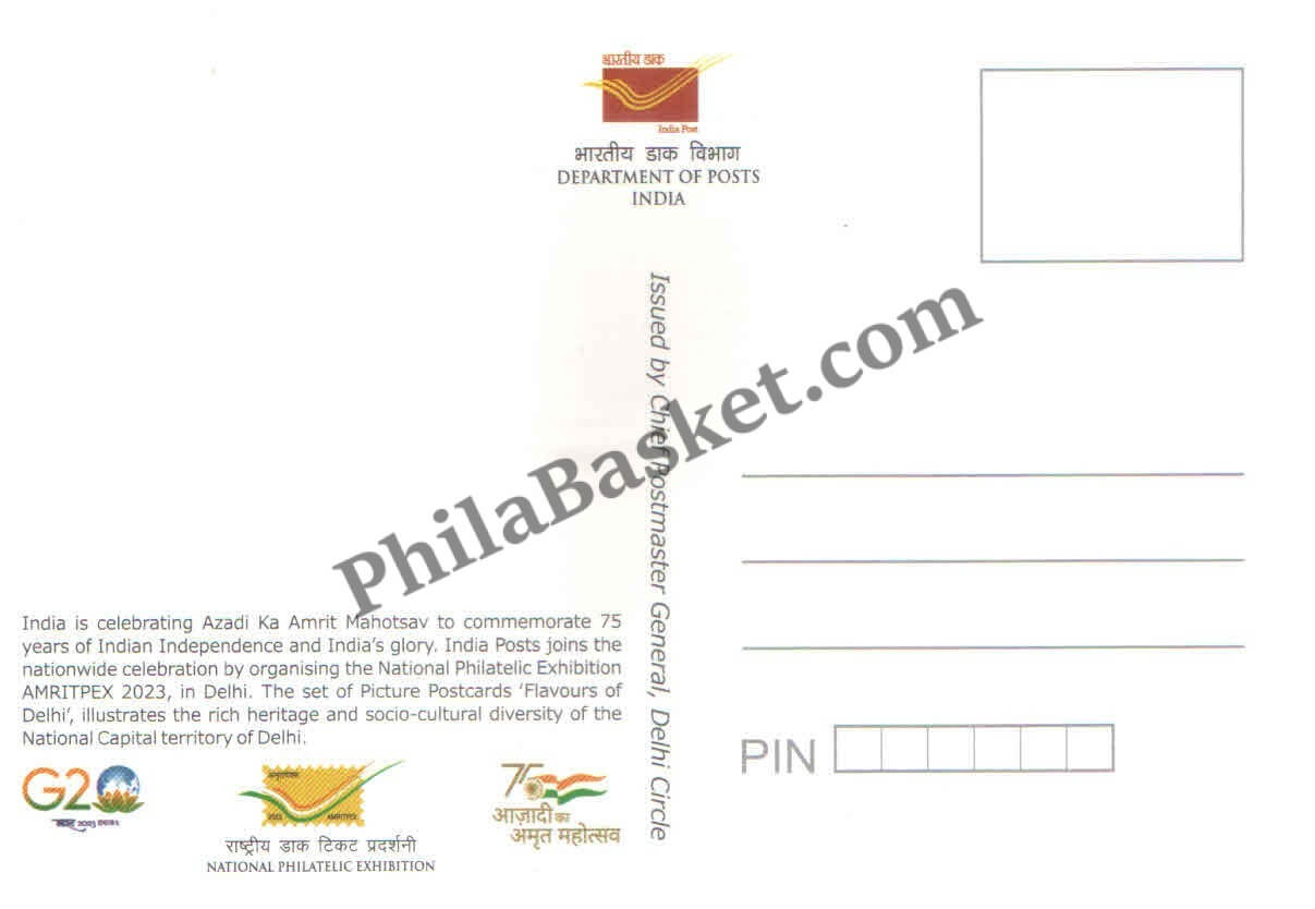 #PC14 - Picture Postcards on Flavours of Delhi (Set of 12) - Amritpex 2023 - India - 2023
