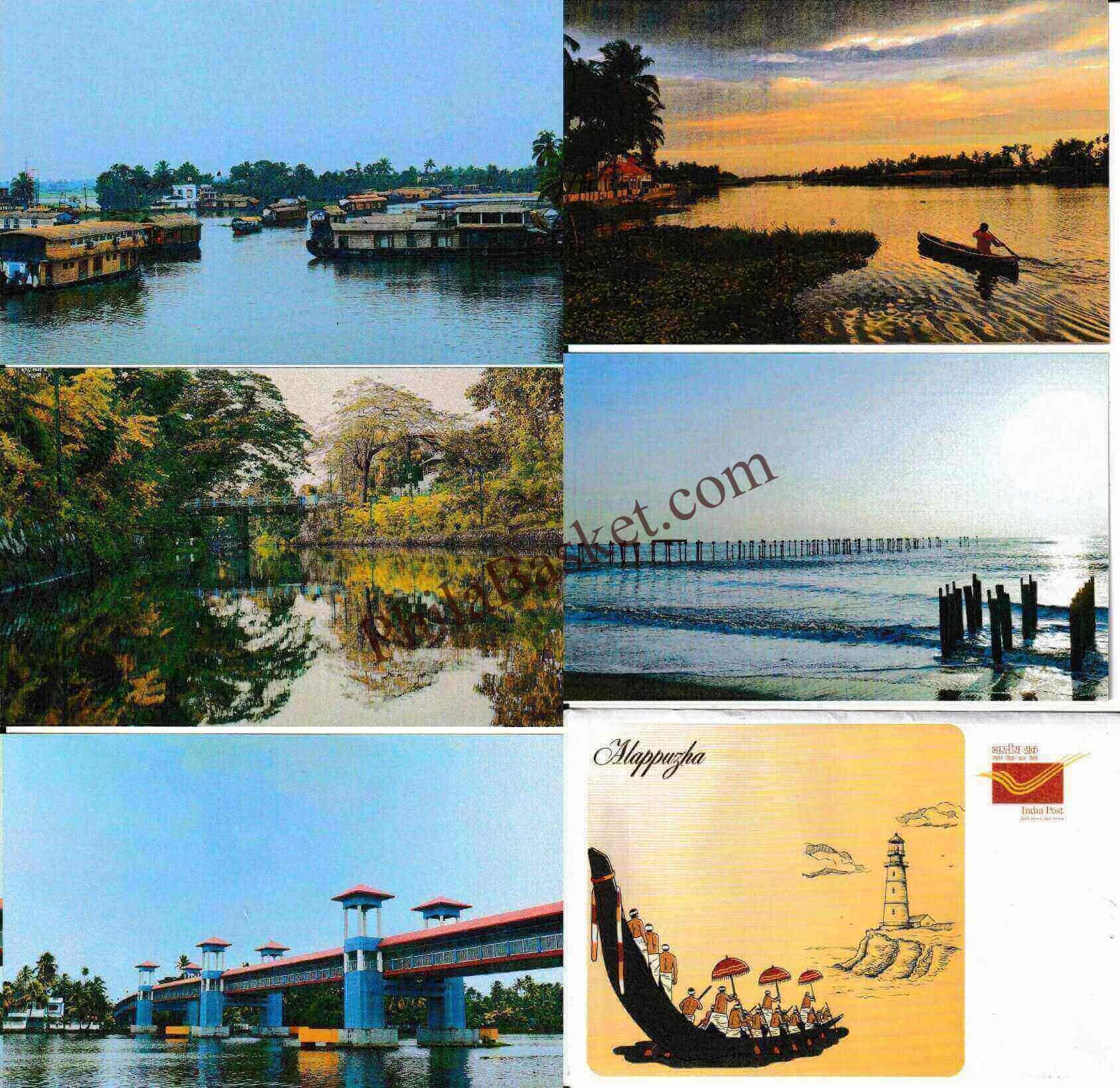 #PC151 - Alappuzha (Set of 5) - Picture Postcard - Kerala - India - 22 Jan 2026