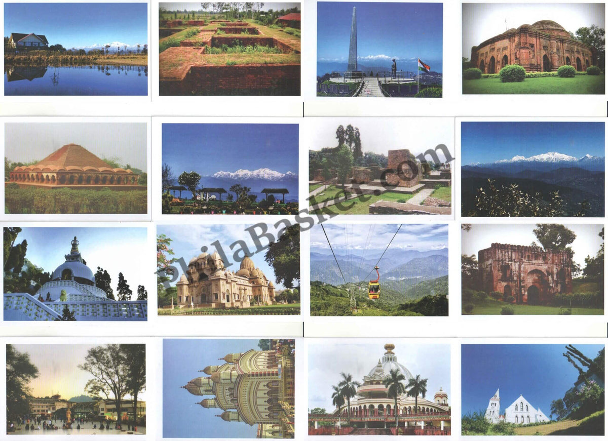 #PC18 - Picture Postcards on Historical places of west Bengal (Set of 16) - India - 01 Jan 202