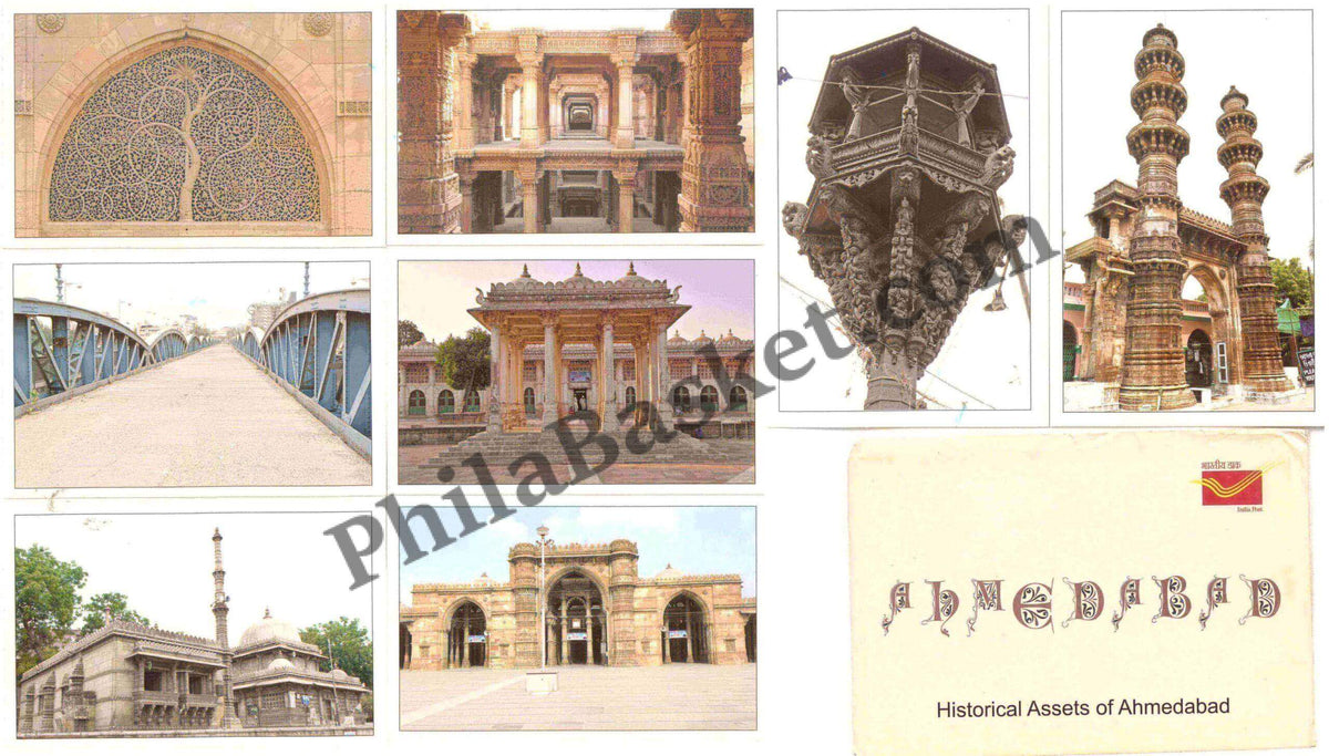 #PC88 - Historical Assets of Ahmedabad (Set of 8) - Picture Postcard - Ahmedabad - India - 01 Jan 2021