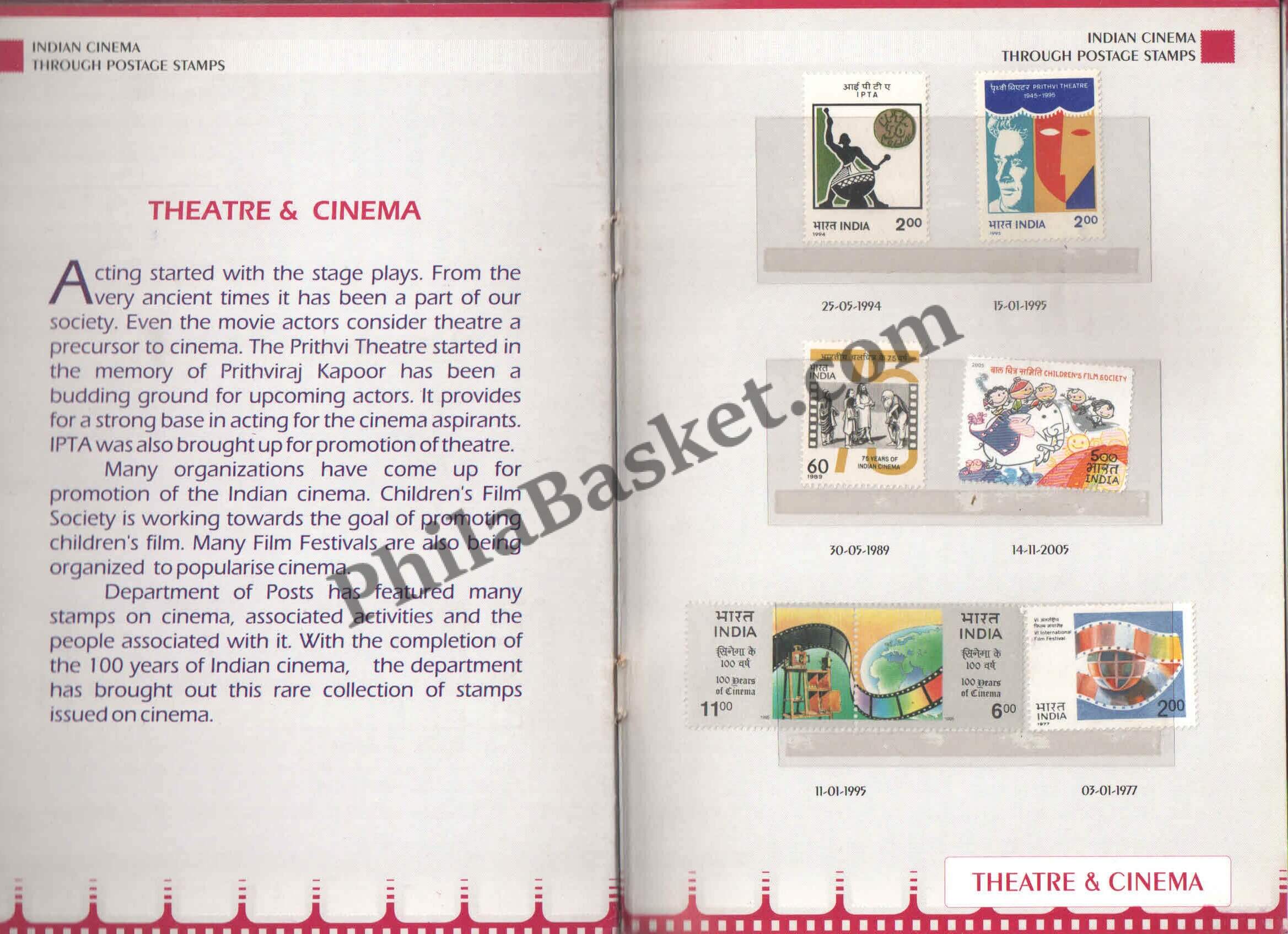 #PP06 - Indian Cinema Through Postage Stamp -Presentation Pack - India MNH - 26 Jan 2003