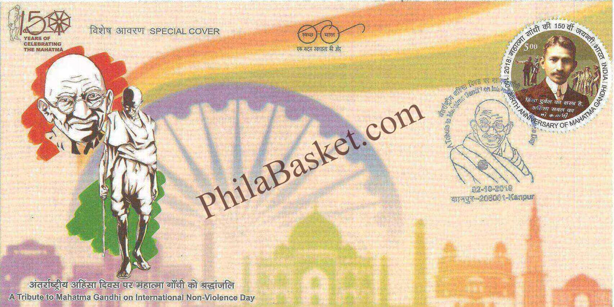 #SC1149 - A tribute to Mahatma Gandhi on International Non Violence Day by Uttar Pradesh circle - Special Cover - India - 02 Oct 2019