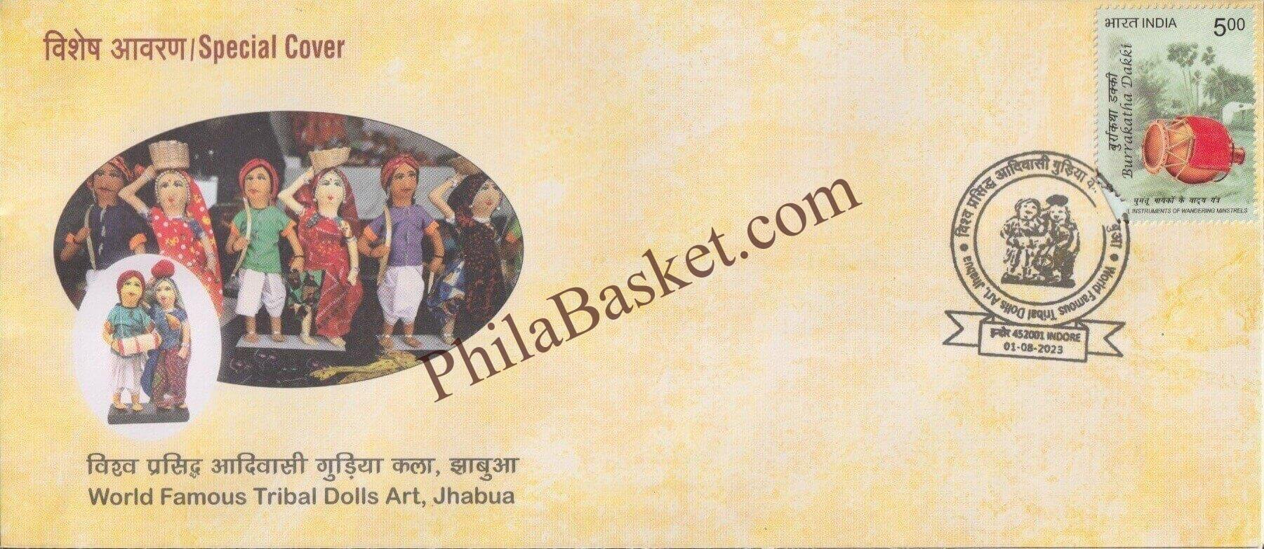 #SC1332 - World famous Trial doll Art, Jhabua - By Madhya Pradesh Circle - Special Cover - India - 01 Aug 2023