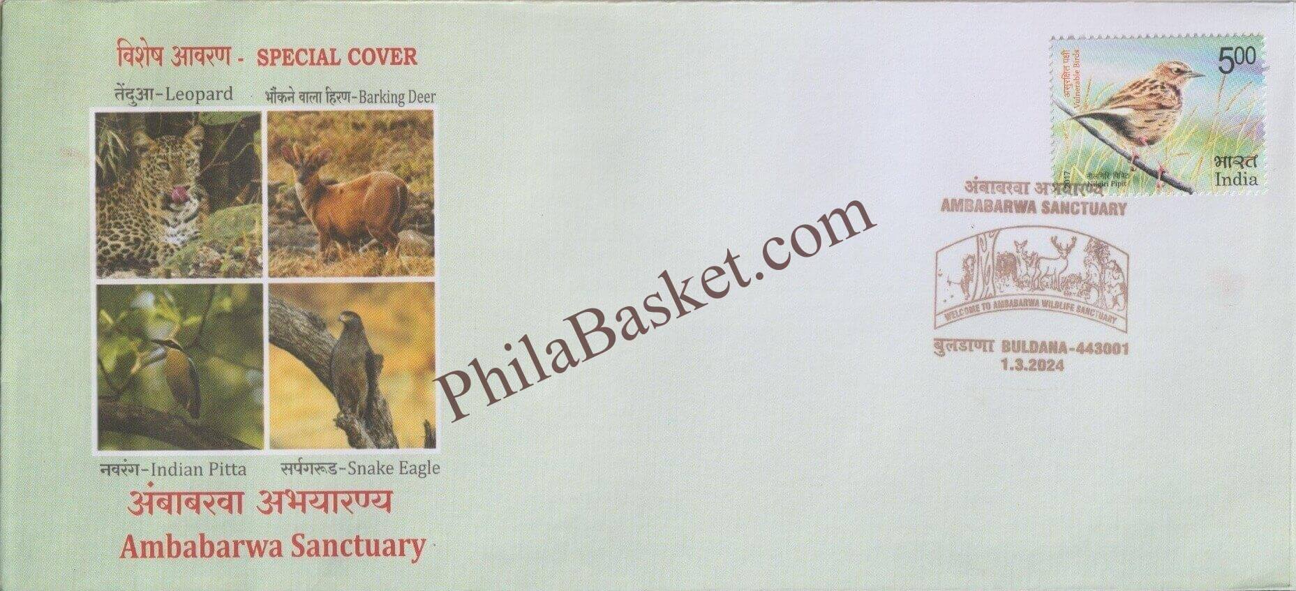 #SC1357 - Ambabarwa Sanctuary - By Maharashtra Circle - Special Cover - India - 01 Mar 2024