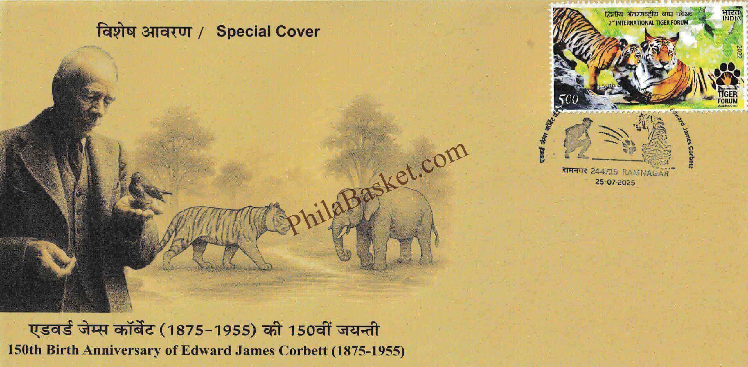 #SC1361 - 150th Birth Anniversary of Edward James Corbett - By Uttarakhand Circle - Special Cover - India - 25 Jul 2025