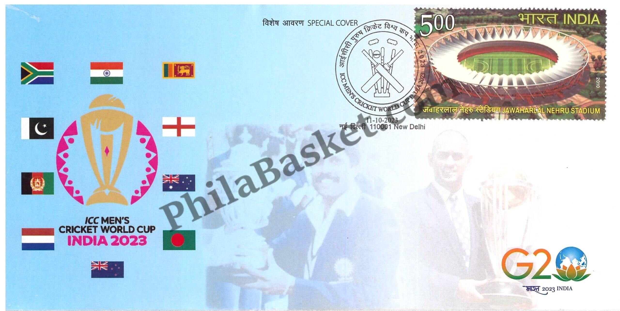 #SC164 - ICC Mens Cricket World Cup India 2023 - By New Delhi Circle - 11 Oct 2023 - Special Cover - India