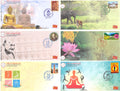 #SC166 - All 5 Cancellation Official 6 Covers (Gandhi, Tiger, Yoga, Lotus, Buddha) Released During Thailand International Exhibition 2023 By India Post- Special Cover - Thailand - 28 Nov 2023