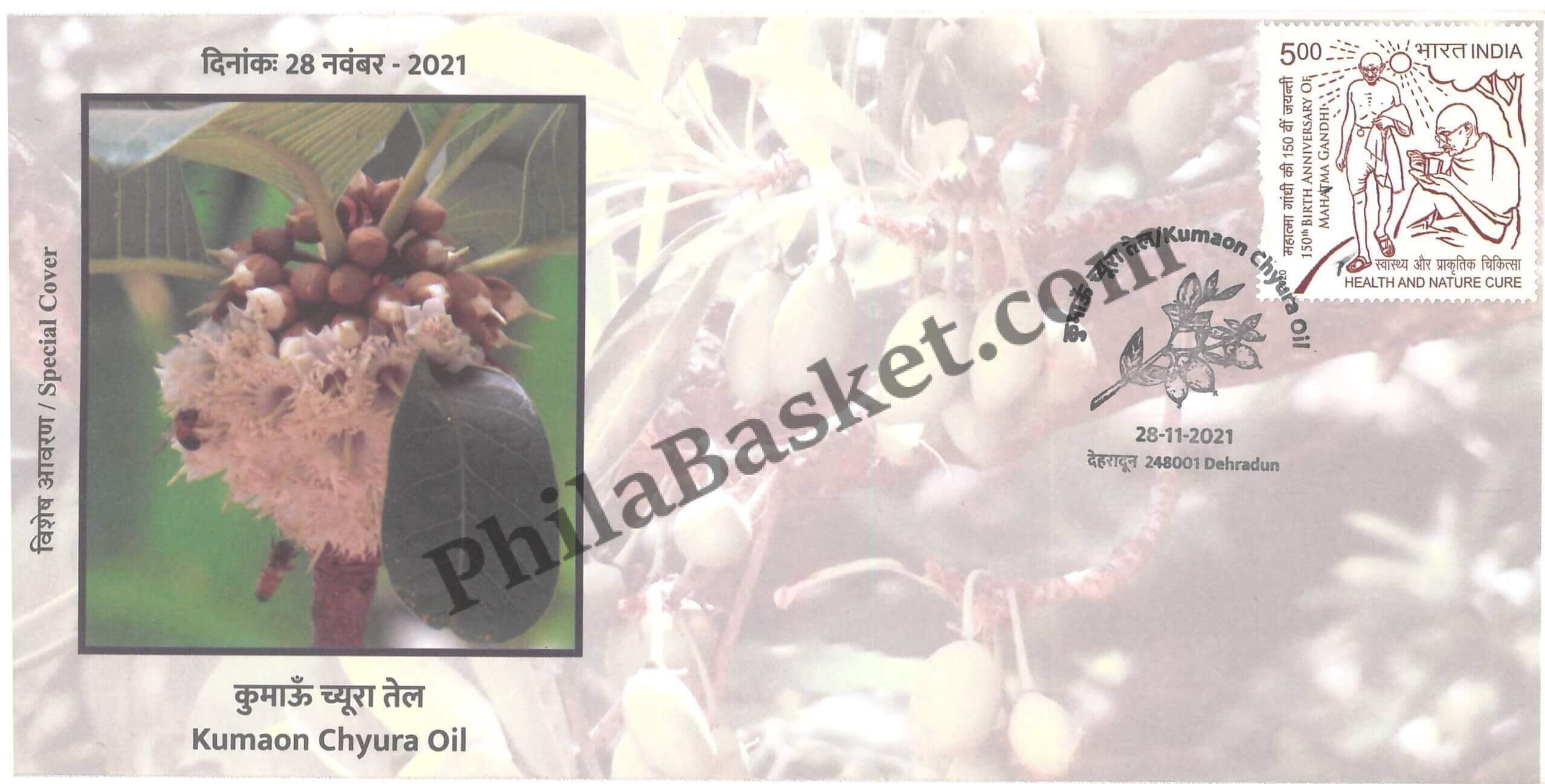 #SC330 - Kumaon Chyura Oil GI Tag / ODOP, by Uttarakhand Circle - Special Cover - India - 28 Nov 2021