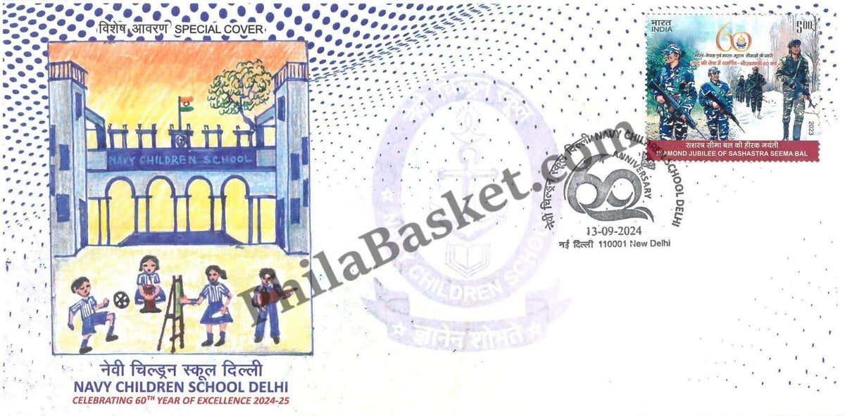 #SC391 - Navy Children School Delhi, Celebrating 60th Year of Excellence 2024-25 By New Delhi - Special Cover - India - 13 Sep 2024