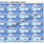 #SL06 to SL09 Aero India SHEETLET MNH INDIA 2003 (Set of 4)