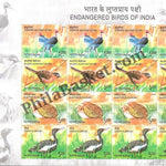 #SL35 to SL39 - Endangered Birds SHEETLET MNH INDIA 2006 (Set of 5)