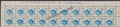 #STP118 - Pisciculture Large Star Watermark Definitive Number Plate Strip Stamp India 6th Series Rural Prosperity (21) 26 Nov 1979
