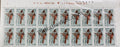 #STP176 - Paradise Flycatcher Ashokan Watermark Definitive Number Plate Strip Stamp India 9th Series Flora and Fauna (12) 30 Oct 2000